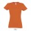 Camiseta para mujer de gran calidad Sol's Imperial 190 para eventos publicitarios Color Naranja Vista Frontal