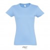 Camiseta para mujer de gran calidad Sol's Imperial 190 Color Azul Cielo Vista Frontal