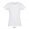 Camiseta blanca para mujer de gran calidad Sol's Imperial 190 publicitaria Color Blanco Vista Frontal