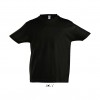 Camiseta niña de algodón ringspun Sol's Imperial 190 publicitaria Color Negro Profundo Vista Frontal