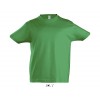 Camiseta niña de algodón ringspun Sol's Imperial 190 promocional Color Verde Vista Frontal