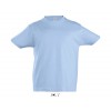 Camiseta niña de algodón ringspun Sol's Imperial 190 para empresas Color Azul Cielo Vista Frontal