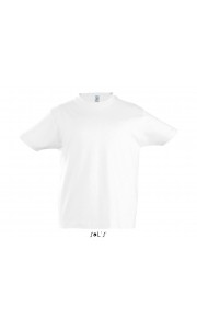 Camiseta blanca niña de algodón ringspun Sol's Imperial 190