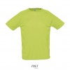 Camiseta transpirable para deporte Sol's Sporty 140 publicitaria Color Verde Manzana Vista Frontal