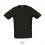 Camiseta transpirable para deporte Sol's Sporty 140 barata Color Negro/Negro Opaco Vista Frontal
