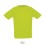 Camiseta transpirable para deporte Sol's Sporty 140 económica Color Verde Neón Vista Frontal