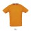 Camiseta transpirable para deporte Sol's Sporty 140 con logo Color Naranja Neón Vista Frontal