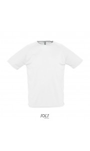 Camiseta blanca transpirable para deporte Sol's Sporty 140