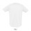 Camiseta blanca transpirable para deporte Sol's Sporty 140 Color Blanco Vista Posterior