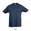 Camiseta niño mejor calidad-precio manga corta Sol's Regent 150 económica Color Azul Vaquero Vista Frontal
