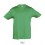 Camiseta niño mejor calidad-precio manga corta Sol's Regent 150 para eventos Color Verde Vista Frontal