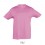 Camiseta niño mejor calidad-precio manga corta Sol's Regent 150 con logo promocional Color Rosa Orquídea Vista Frontal