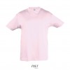 Camiseta niño mejor calidad-precio manga corta Sol's Regent 150 para regalo personalizado Color Rosa Pálido Vista Frontal