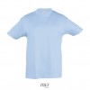 Camiseta niño mejor calidad-precio manga corta Sol's Regent 150 para publicidad promocional Color Azul Cielo Vista Frontal
