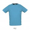 Camiseta transpirable para deporte Sol's Sporty 140 personalizada Color Agua Vista Frontal