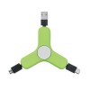 Spinner con conectores USB para empresas Color Verde Lima