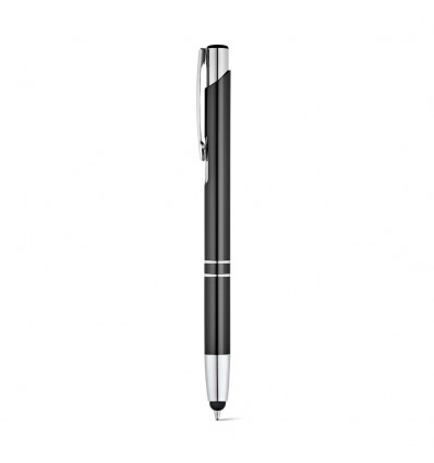 Bolígrafo de Aluminio Personalizado Táctil para merchandising Color Negro