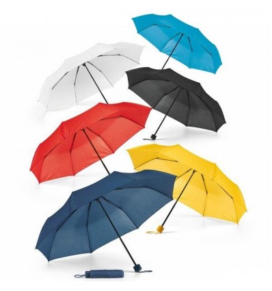 Paraguas plegable con Mango Redondo personalizado con logo de empresa