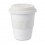 Vaso de Plástico con Tapa de Silicona para merchandising Color Blanco