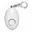 Llavero con Mini Alarma Personal en ABS personalizado Color Blanco