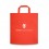 Bolsa Compra con Asas Cortas con logo Color Rojo