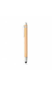 Bolígrafo de bambú con puntero táctil y fibra de trigo