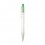 Bolígrafo reciclado transparente con pulsador de color merchandising Color Verde