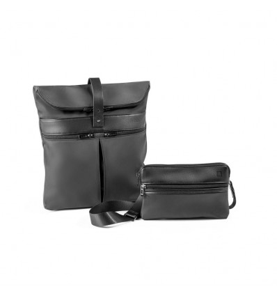 Mochila de viaje con bolsa para accesorios personalizada Color Negro
