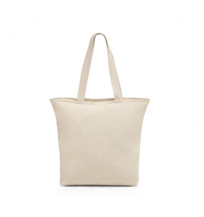 Bolsa con cremallera y bolsillo interior personalizada Color Natural claro