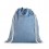 Mochila saco con asas de algodón reciclado barata Color Azul