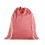 Mochila saco con asas de algodón reciclado promocional Color Rojo