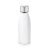 Botella de aluminio con tapa de acero inoxidable 500 ml promocional Color Blanco