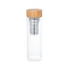 Botella de cristal con infusores inoxidables 490 ml personalizada Color Natural