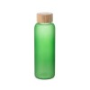 Botella de cristal mate con tapa de bambú 500 ml para publicidad Color Verde claro