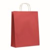 Bolsa de papel de color de 32x12x40 cm promocional Color Rojo