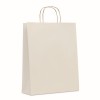 Bolsa de papel de color de 32x12x40 cm merchandising Color Blanco