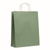 Bolsa de papel de color de 32x12x40 cm para publicidad Color Verde
