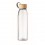 Botella de cristal con tapa de bambú y agarre 500 ml personalizada Color Transparente