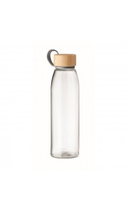 Botella de cristal con tapa de bambú - 500 ml