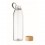 Botella de cristal con tapa de bambú y agarre 500 ml barata