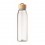 Botella de cristal con tapa de bambú y agarre 500 ml merchandising
