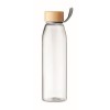 Botella de cristal con tapa de bambú y agarre 500 ml para publicidad