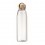 Botella de cristal con tapa de bambú y agarre 500 ml para empresas