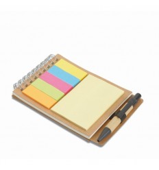 Libreta Reciclada con Marcadores y Boli publicitaria
