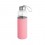 Botela de cristal con funda 520ml para personalizar Color Rosa Claro