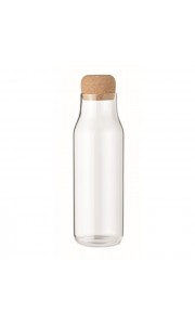 Botella de vidrio de 1L con tapón de corcho 