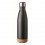 Botella termo inoxidable con base de corcho 600 ml personalizada Color Negro