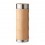 Termo de inox con tapa de bambú y infusor 350 ml personalizado Color Madera