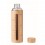 Botella de cristal con funda de bambú con medidor 600 ml merchandising