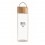 Botella de cristal con tapa de bambú con asa 500 ml con logo
